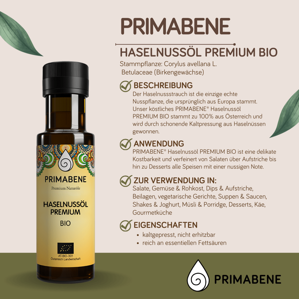 Bild von Haselnussöl PREMIUM Bio
